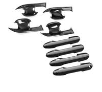 MZEER ABS Car Accessories Exterior Parts Carbon Fiber Black Door Handle Bowl Stickers Cover Trim for Toyota RAV4 2020 2021(Carbon Fiber 8PCS 1)