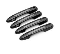 MZEER ABS Car Accessories Exterior Parts Carbon Fiber Black Door Handle Bowl Stickers Cover Trim for Toyota RAV4 2020 2021(Handle 4PCS 2)