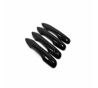 MZEER ABS Carbon Fiber Black Sliver Exterior Car Replacement Door Handle Bowl Sticker Cover Trim for Subaru for Solterra 2022 2023(Black,B)