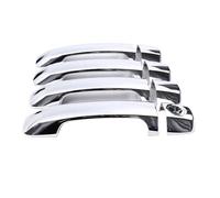 MZEER ABS Silver Carbon Fiber Black Car Door Handle Cover for Toyota for Tundra 2007-2021 for Sequoia 2008-2020 Trim Sticker Accessories(Silver)