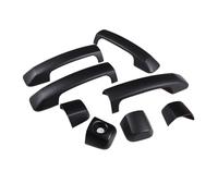 MZEER ABS Silver Carbon Fiber Black Car Door Handle Cover for Toyota for Tundra 2007-2021 for Sequoia 2008-2020 Trim Sticker Accessories(Matt Black)