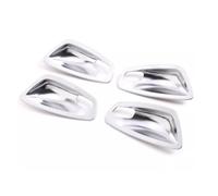 MZEER Car Inner Door Handle Bowl Decoration Cover Stickers for 1 Series E81 E82 E87 2007 2008 2009 2010 2011 ABS Carbon Fiber Chrome(4pcs for Silver)