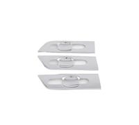 MZEER for Ford for Transit 2017 for Tourneo for Custom 2016 Carbon Fiber ABS Replacement Car Door Handle Bar Cover Trim Styling Sticker(Silver)