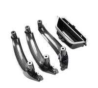 MZEER for X3 X4 F25 F26 2010 2011 2012 2013 2014 2015 2016 LHD RHD Car Front Left Door Inner Handle Pull Trim Interior Panel 51417250307(RHD Carbonfiber Set)