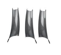 MZEER for X5 E70 X6 E71 E72 2007 2008-2014 Black Carbon Fiber Pattern LHD RHD Car Interior Door Pull Handle Cover(Carbon RHD 3 Pcs)