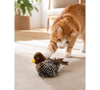 Mzhaipo Interactive Flapping Bird Cat Toy for Indoor Cats, USB Rechargeable Chirping Plush with Catnip, Motion Sensor & Washable Cover, Hunting Enrichment for Kittens and Adult Cats，B1