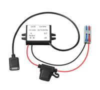MZHOU DC 12V/24V/36V/48V Converter 5V 3A Max 15W USB A Voltage Regulator, DC 10V-60V to USB-A female Buck Module Step-down Transformer with Fuse for Monitor, Stereo System.