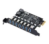 MZHOU PCI-E Express 1x to USB Internal 3.0 7 Port Expansion Card, USB 3.2 GEN1 5Gbps Adapter Card-Supports UASP protocol- Plug & Play- Windows 7/8/10/11、Linux 2.6.3