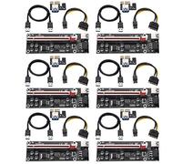 MZHOU PCIe 1X to 16X Graphics Card Adapter, PCIE 16X Extension Cable with USB 3.0 Data Cable, Suitable for Graphics Card Expansion Mining Machine - V009S PLUS