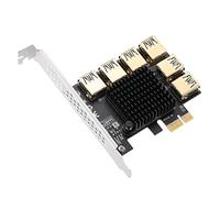 MZHOU PCIe Express 1x zu 6 USB Port Card,Pcie 3.0 x1 Mining Riser for Mining Machines Graphics Card Expansion