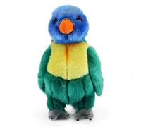 MZICXV 10" Realistic Rainbow Lorikeet Plush Toy, Colorful Parrot Stuffed Animal, Soft Bird Plushie(Trichoglossus moluccanus)