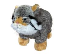 MZICXV 13" Realistic Pallas's Cat Plush Toy,Wild Cat Stuffed Animal,Wildlife Plush(Otocolobus manul)