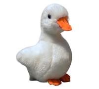 MZICXV 17CM Cute Yellow Duckling Plush Toy - Soft and Cuddly Stuffed Animal(White)