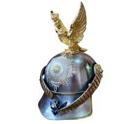 MZICXV 19th Century Prussian Guard Helmet with Replica Wearable Helmet for Reenactment