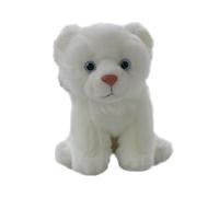 MZICXV 20CM Realistic White Lion Plush Toy, Lion Stuffed Animal