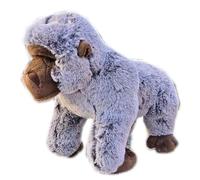 MZICXV 9.4" Silverback Gorilla Plush Toy, Realistic Stuffed Gorilla Animal, Soft and Cuddly Wildlife Plushie