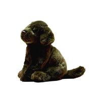 MZICXV 9.4" Sitting Brown Dog Plush Toy, Soft Stuffed Labrador Retriever Puppy, Cuddly Dog Plushie