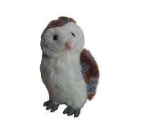 MZICXV 9.8" Realistic Barn Owl Plush Toy,Sitting Barn Owl Stuffed Animal,Soft Bird Plush(Tyto longimembris)
