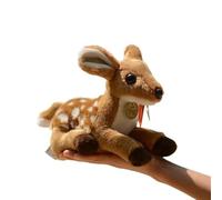 MZICXV 9.8" Sika Deer Plush Toy, Realistic Stuffed Fawn, Soft and Cuddly Deer Plushie(38CM)