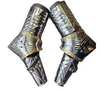 MZICXV Emperor Maximilian Gothic Arm Harness - European Grand Knight Plate Armour Replica with Fluting & Brass Trim(B)