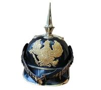 MZICXV German WWI Prussian Pickelhaube Helmet - Army Spiked Leather Helmet Historical Replica for Display &