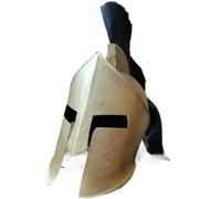 MZICXV Greek Corinthian Helmet Replica | Spartan Armour with Plume | Ancient Bronze Finish Wearable Helmet for Reenactment & Display(B)