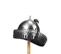 MZICXV Handmade Jin Dynasty Tie Futu Plumed Helmet | Steel Historical Armour Replica for & Display(B)