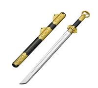 MZICXV Kids Dynasty Style Toy, 66cm Replica Broadsword with Gold Scabbard & Belt, Safe PU Plastic Prop for Boys, Fancy Dress, Role Play & Stage Performance(D)