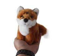 MZICXV Realistic Little Fox Plush Toy, Soft Cute Stuffed Animal Doll, Educational Gift & Home Decor for Kids(Brown)