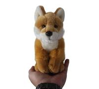 MZICXV Realistic Little Fox Plush Toy, Soft Cute Stuffed Animal Doll, Educational Gift & Home Decor for Kids(Metallic)