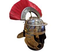 MZICXV Roman Centurion Helmet with Detachable Crest - Wearable Ancient Roman Soldier Armour Helmet for Reenactment, Costume, & Display
