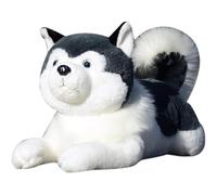 MZICXV Simulated Husky Plush Toy Sleeping Dog Rag Doll Lying Posture Dog Doll Soft And Cute Doll Gift(70cm)