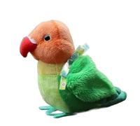 MZICXV Simulation Cockatiel Plush Doll Peony Tiger Skin Bird Plush Toy Soft And Cute Bird Animal 's Gift Pendant(Red)