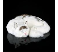 MZICXV Simulation Cute Sleeping Plush Toy Animal Kitten Model Gift Home Furnishings 's Companion Gift(Multi-colored)