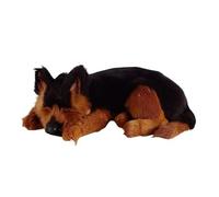 MZICXV Simulation Husky German Shepherd Plush Toy Cute Animal Puppy Model Home Decor 's Gift(Black)