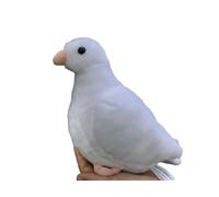 MZICXV Simulation Pigeon Plush Toy Cute Rock Pigeon Plush Doll Soft And Cute Peace Bird Animal 's (White)