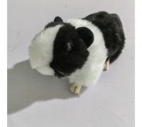 MZICXV Simulation PP Cotton Cute Little Guinea Pig Plush Doll Hamster Plush Toy 's Early Education Gift Home Decoration(Cavia porcellus)(Black and White)