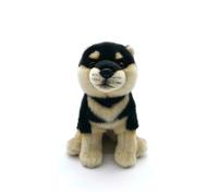 MZICXV Simulation Sitting Shiba Inu Plush Doll Cute Black Shiba Dog Plush Toy Soft And Cute Doll Gift(Black)
