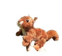 MZICXV Simulation Small Squirrel Plush Toy Small Animal Plush Doll Soft And Cute Red Squirrel Early Education Gift Home Decoration(Brass)