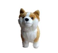 MZICXV Simulation Super Cute Pet Dog Toy Cute Standing Welsh Corgi Plush Doll Soft