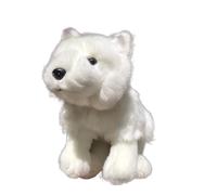 MZICXV Simulation White Fox Plush Toy Arctic Fox Animal Doll Soft And Cute Animal 's Early Education Gift Home Decoration