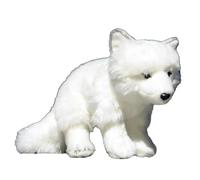 MZICXV Simulation White Fox Plush Toy Doll Arctic Fox Doll Animal Ornament Soft And Cute 's Birthday Gift