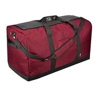 MZIPLINE XXL Extra Large Duffle Bag-Smell Proof-Water Resistant Sport Gym Overnight Weekender Bag,Holdall Travel Duffel Bag With Carbon Lining, Burgandy, XL, Smell Proof Duffel Bag