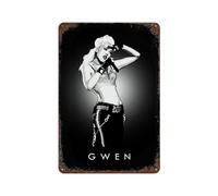 MZKSUERS Fashion Designer Gwen Stefani PosterWall Decor Art Metal Tin Poster Modern Bar Decorations30x20cm