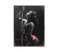 MZKSUERS Hot Dancer Hugging Beautiful Woman PosterWall Decor Art Metal Tin Poster Modern Bar Decorations40x30cm