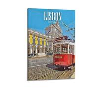 MZKSUERS Lisbon Travel Poster Poster Decorative Painting Canvas Wall Posters And Art Picture Print Modern Family Bedroom Decor Posters 20x30inch(50x75cm)