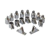 MZmckNVGG Bimini Fittings Set 16pcs ISURE MARINE 316 Stainless Steel 4-Bimini Compatible With Marine Boats Yachts(22mm)