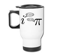 MZONE Custom Travel Tumbler Get Real Be Rational Math Joke Pi Square Root Numbers Symbol Vacuum Sealed Auto Mugs White