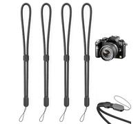 MZOYOURO 4 Pcs Adjustable Hand Wrist Strap Lanyard,Black Nylon Hand Wrist Straps,Phone Wrist Straps Black Phone Strap for Camera,Keychain,Wallet,USB Flash Drive