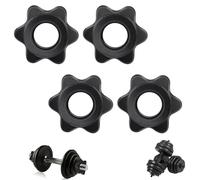 MZOYOURO 4 PCS Dumbbell Clips, Dumbbell Hex Nut Spinlock Collar, Barbell Spin-Lock Collars Screw Clamps Dumbbell Barbell Bar Clips for Gyms, Fitness, and Weightlifting